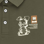 Boys Back Printed Polo T-Shirt