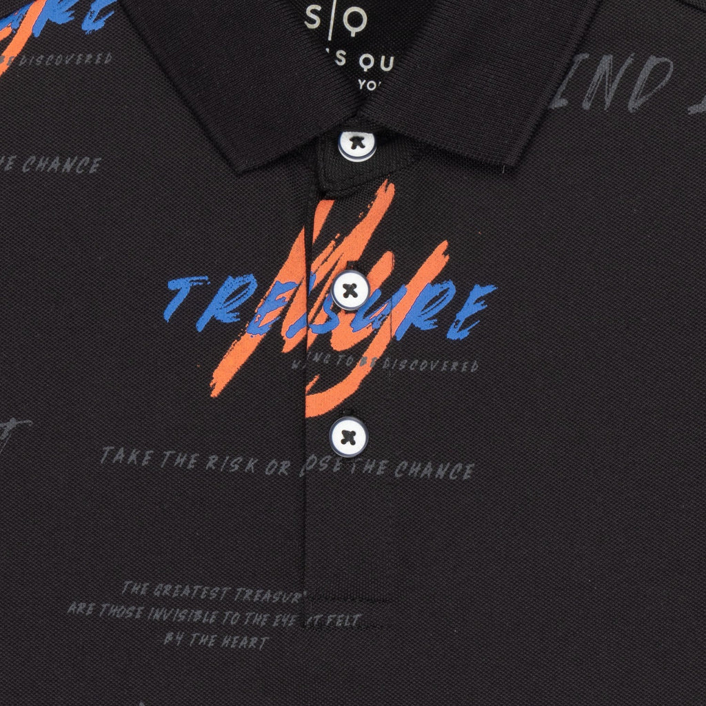 Boys All Over Printed Polo T-Shirt