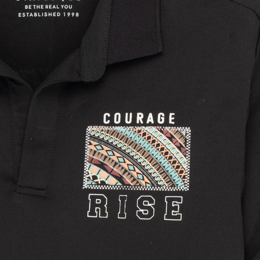 Boys Back Printed Polo T-Shirt