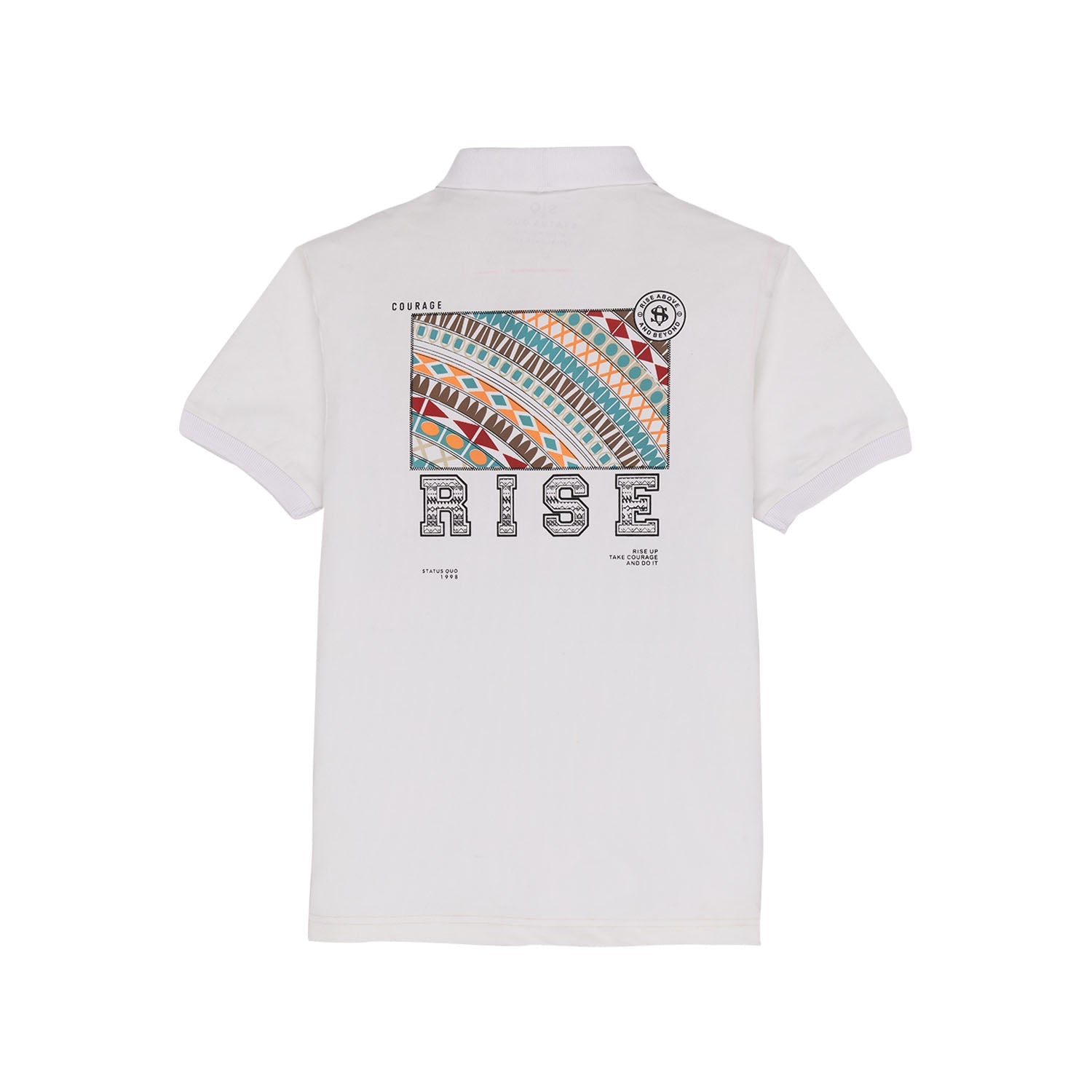Boys Back Printed Polo T-Shirt