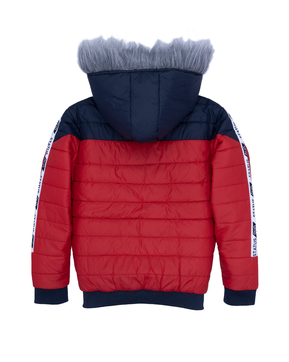 Boys Quilted High Neck Jacket