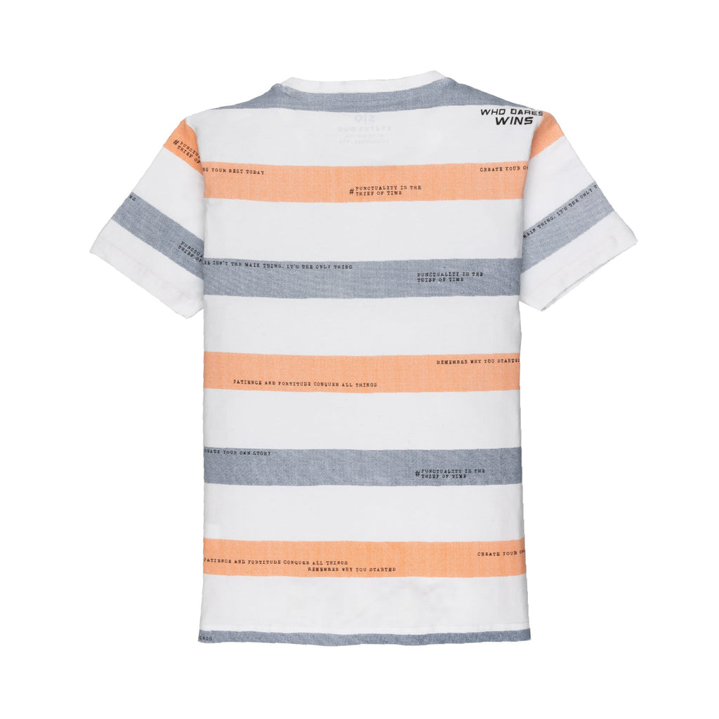 Boys Striped Round Neck T-shirt