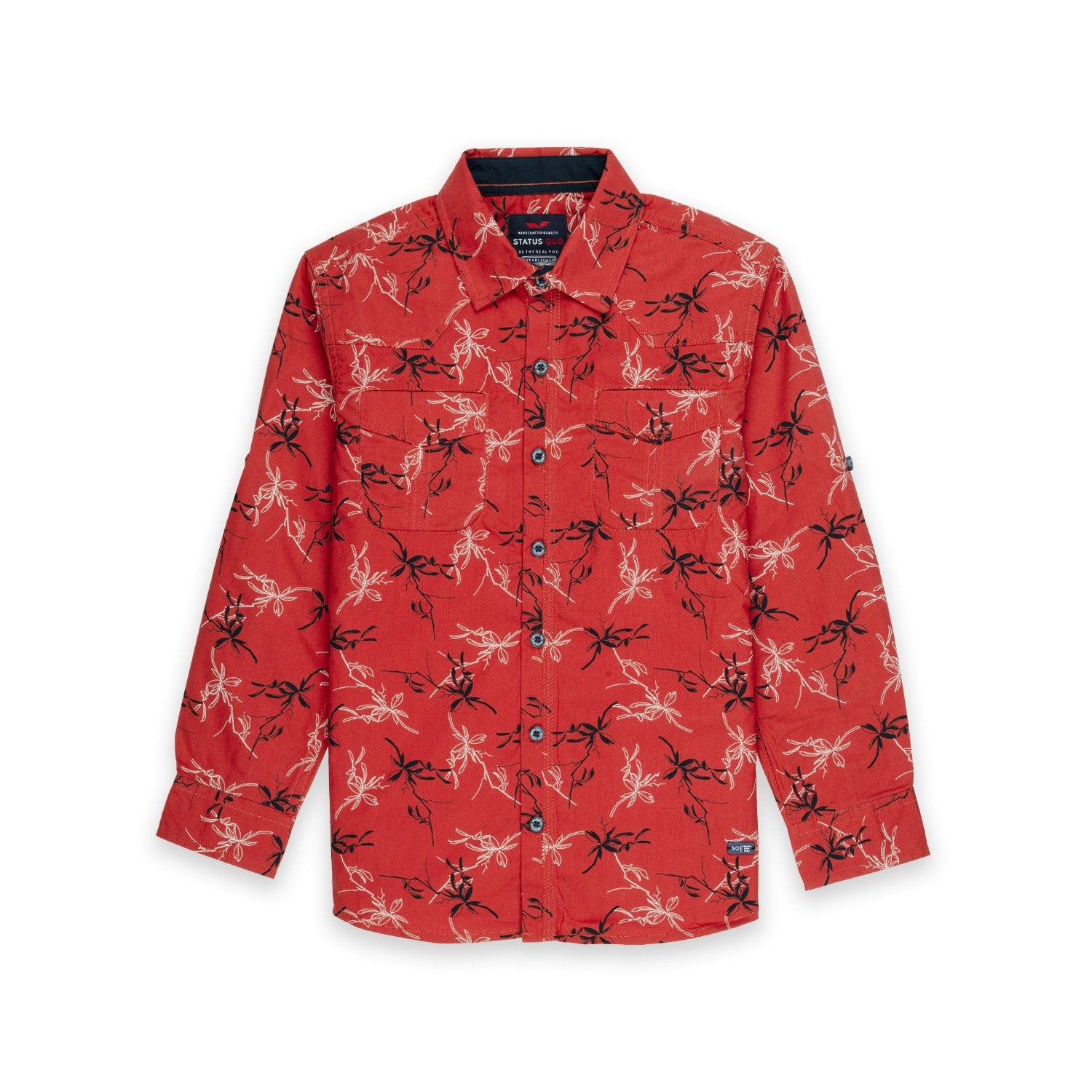 Status Quo |Kids Printed Regular Fit Shirt - 4, 6, 8, 10, 12, 14, 16
