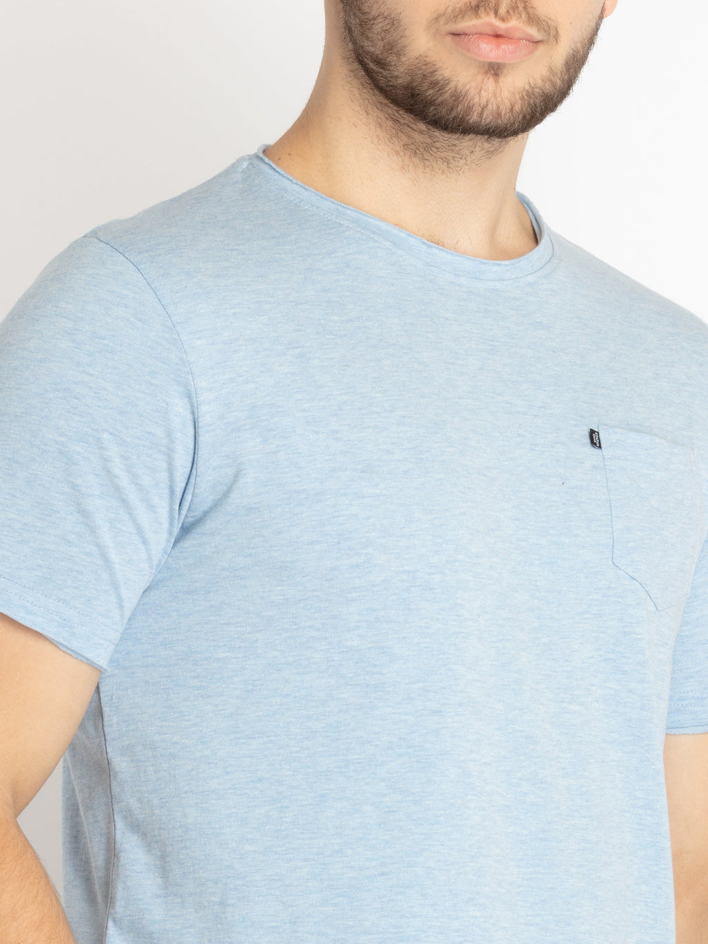 Mens Solid Round Neck T-shirt