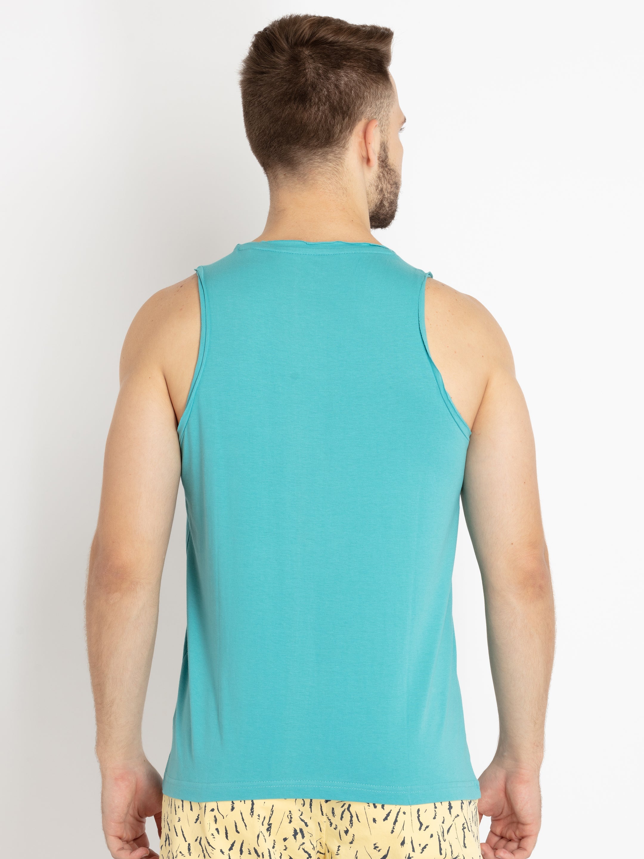 Mens Printed Sleeveless T-shirt