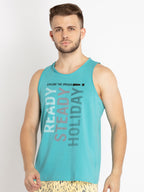 Mens Printed Sleeveless T-shirt