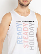 Mens Printed Sleeveless T-shirt