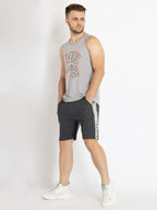 Mens Printed Round Neck Sleeveless T-Shirt