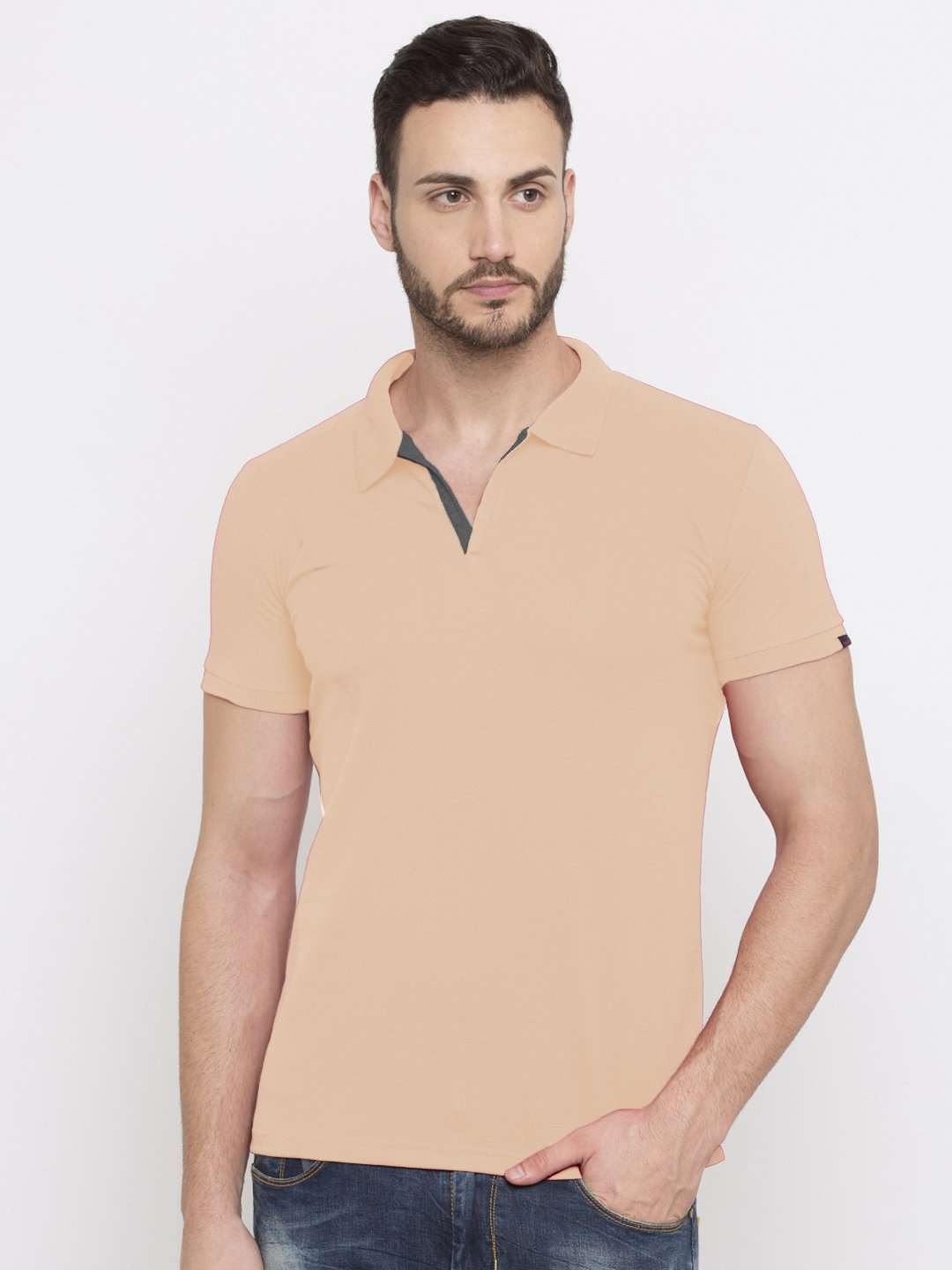 Peach polo t shirt Main image