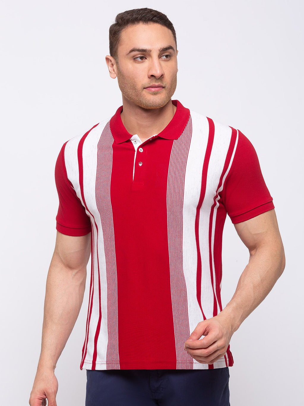 Striped polo t shirt