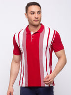 Striped polo t shirt