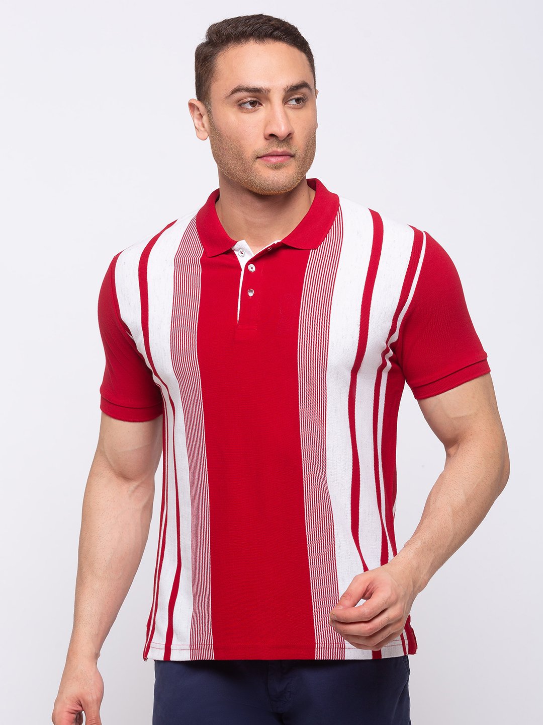 Striped polo t shirt