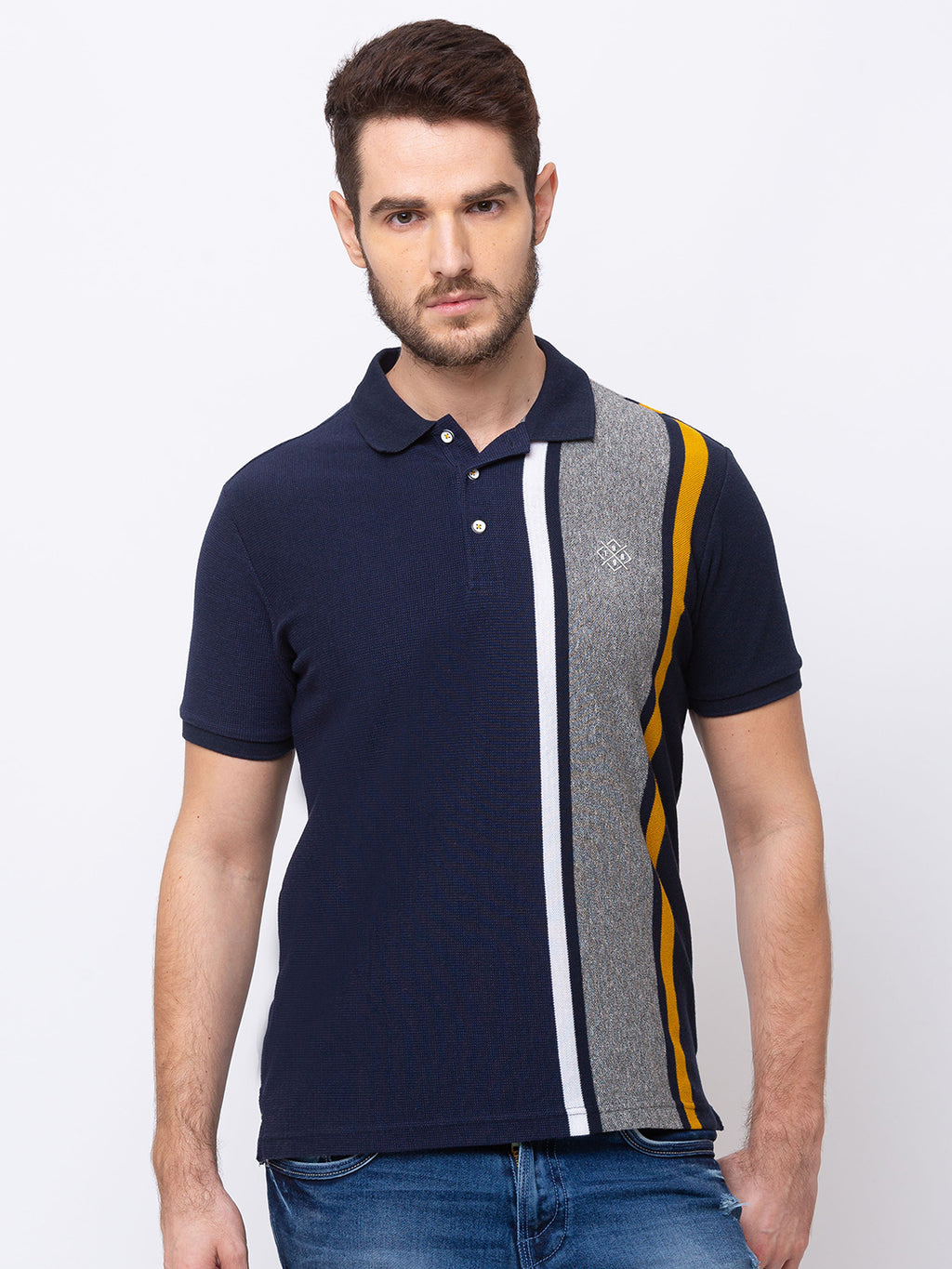 Striped polo t shirt