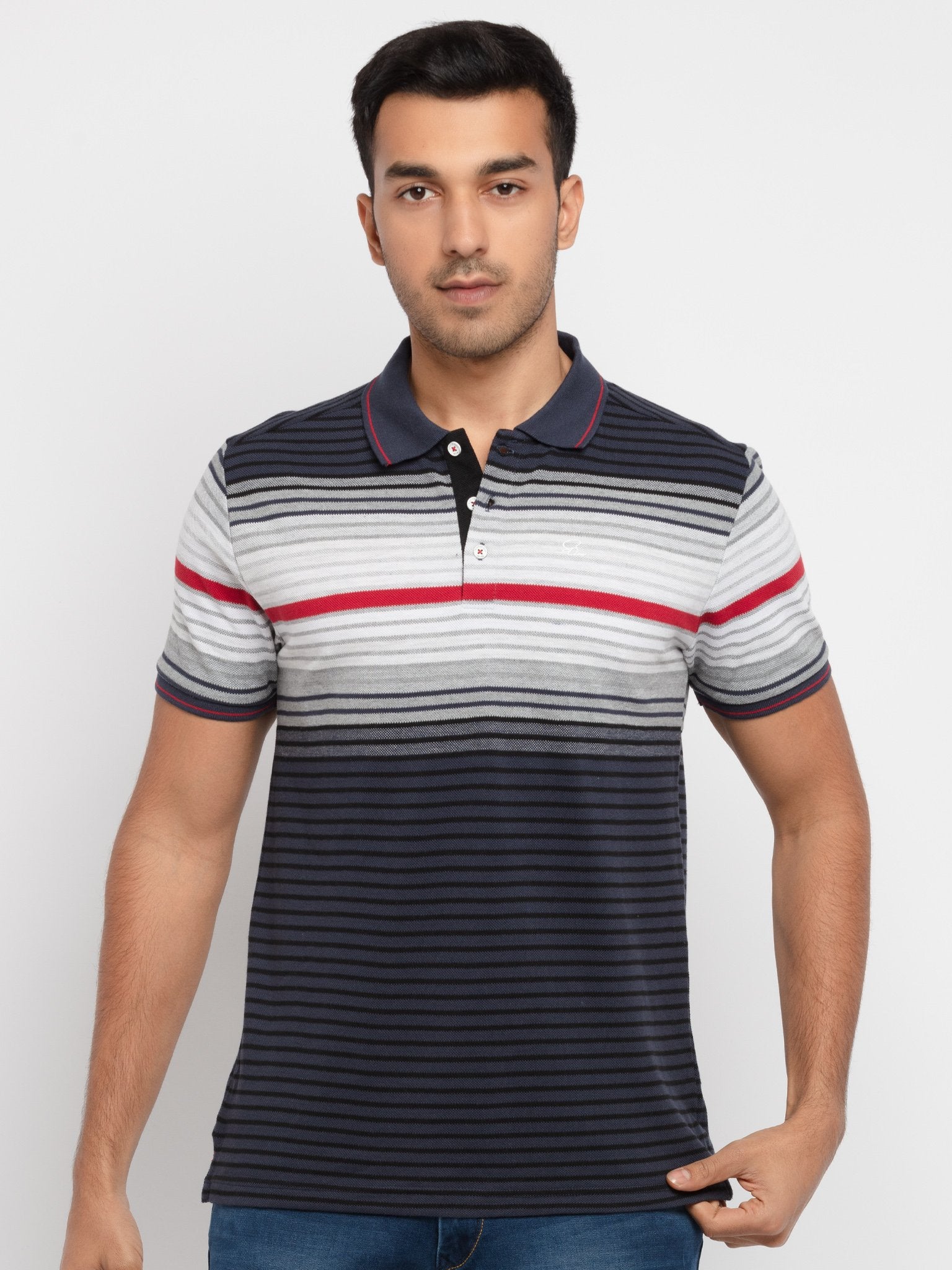striped polo t shirt