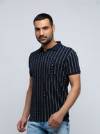 Printed polo t shirt