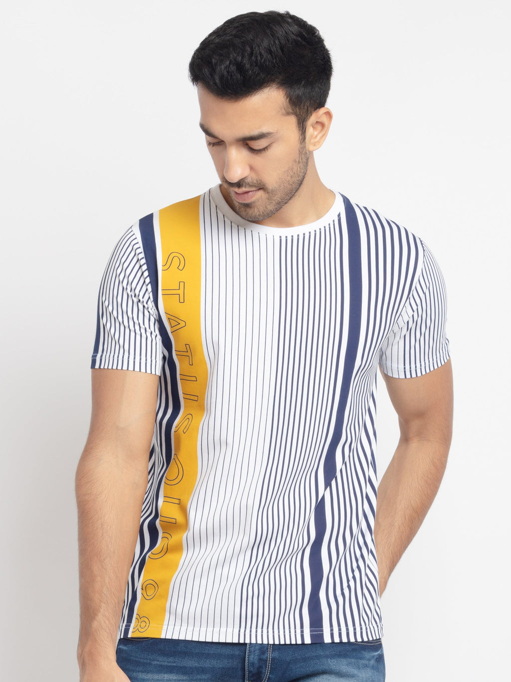 Status Quo |Printed Regular Fit Round Neck T-shirt - S, M, L, XL, XXL