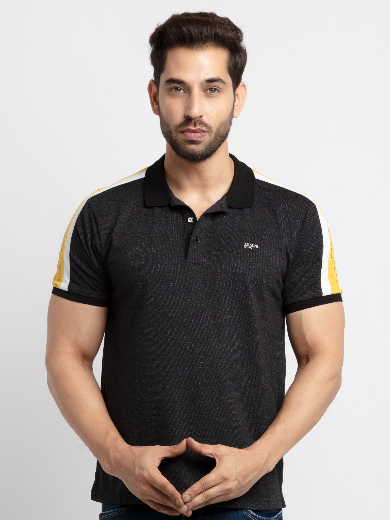 Printed polo t shirt