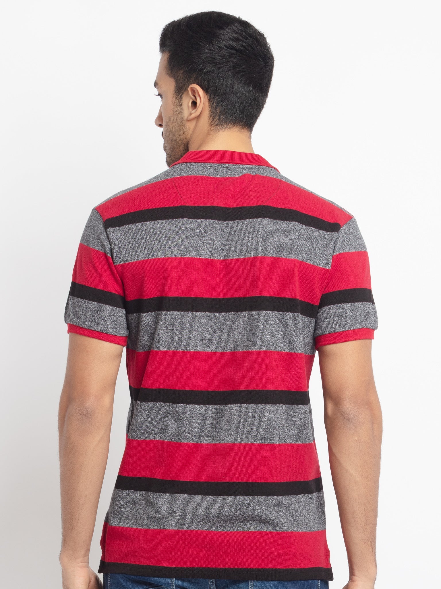 red striped polo t shirt