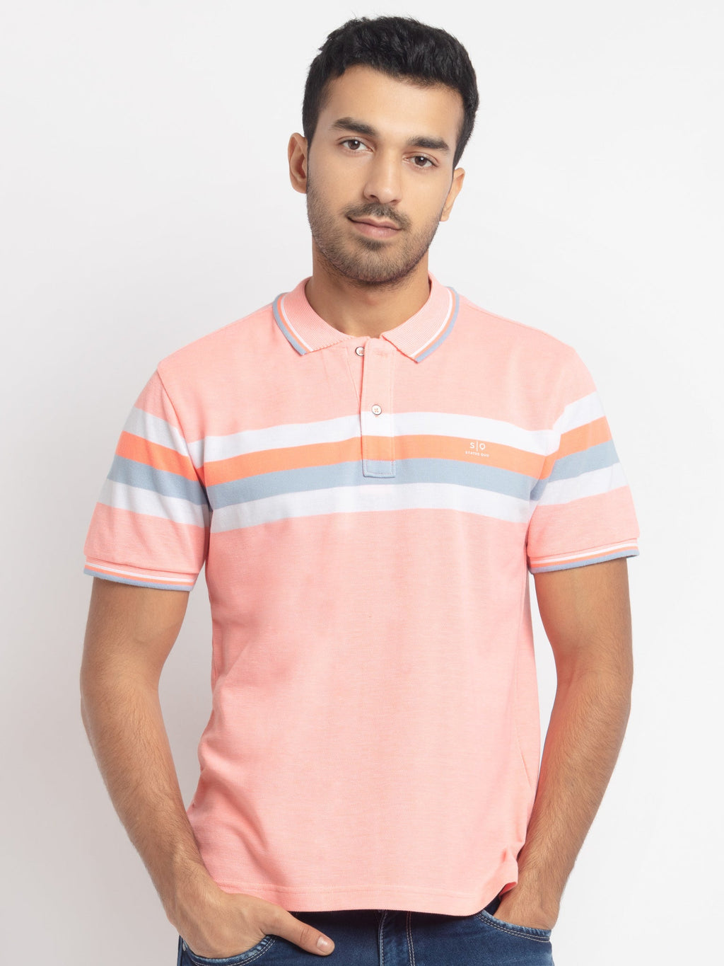striped polo t shirt