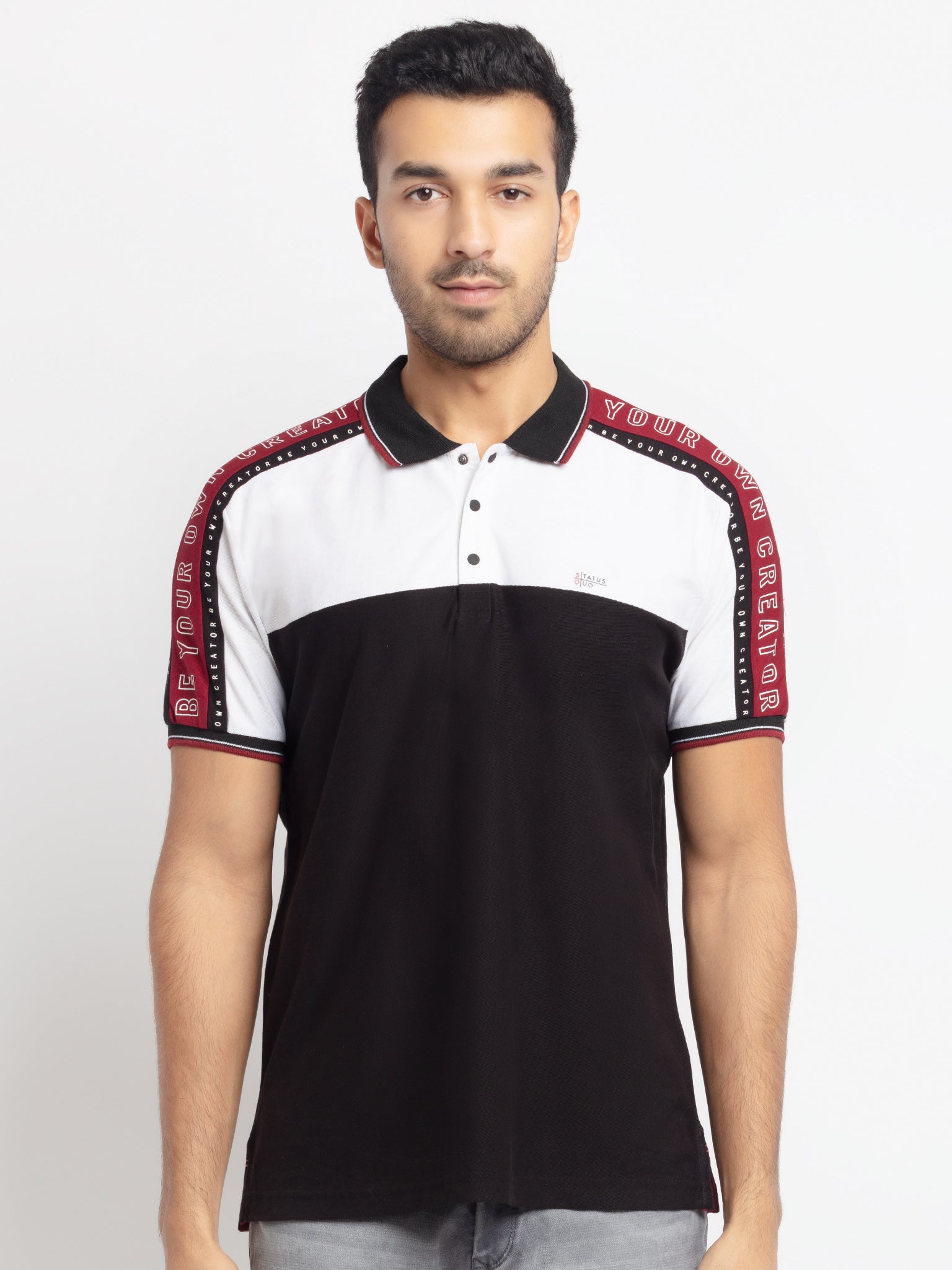 Status Quo |Men's Striped Polo T-shirt - S, M, L, XL, XXL