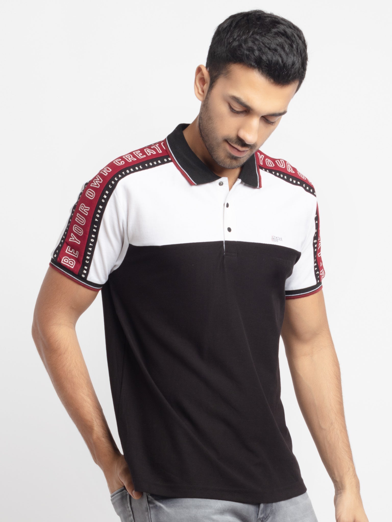 Mens Printed Polo T-Shirt