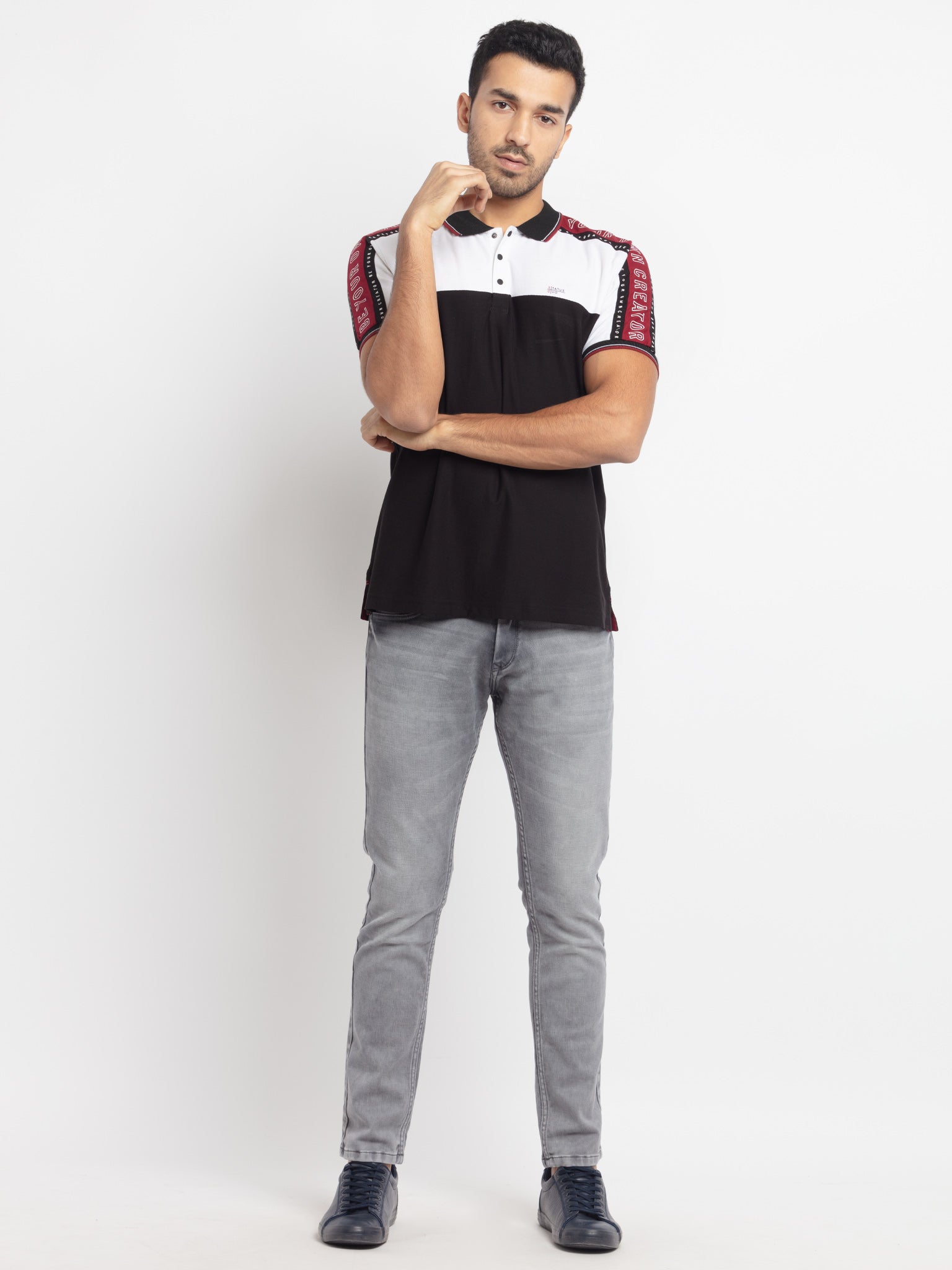Mens Printed Polo T-Shirt