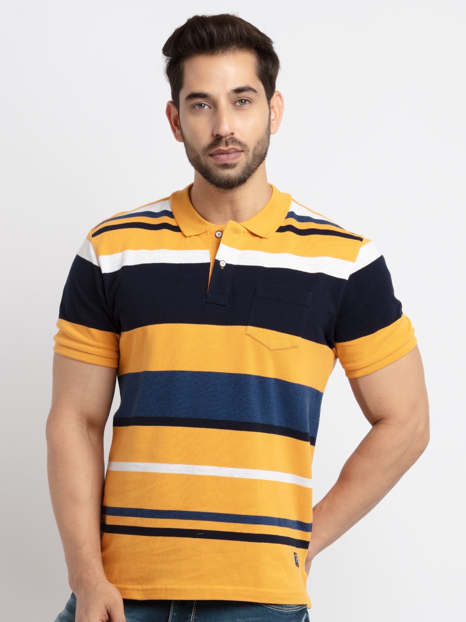 striped polo t shirt