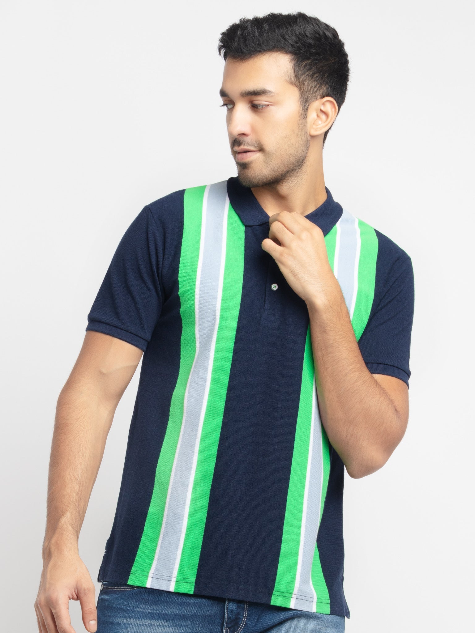 striped polo t shirt