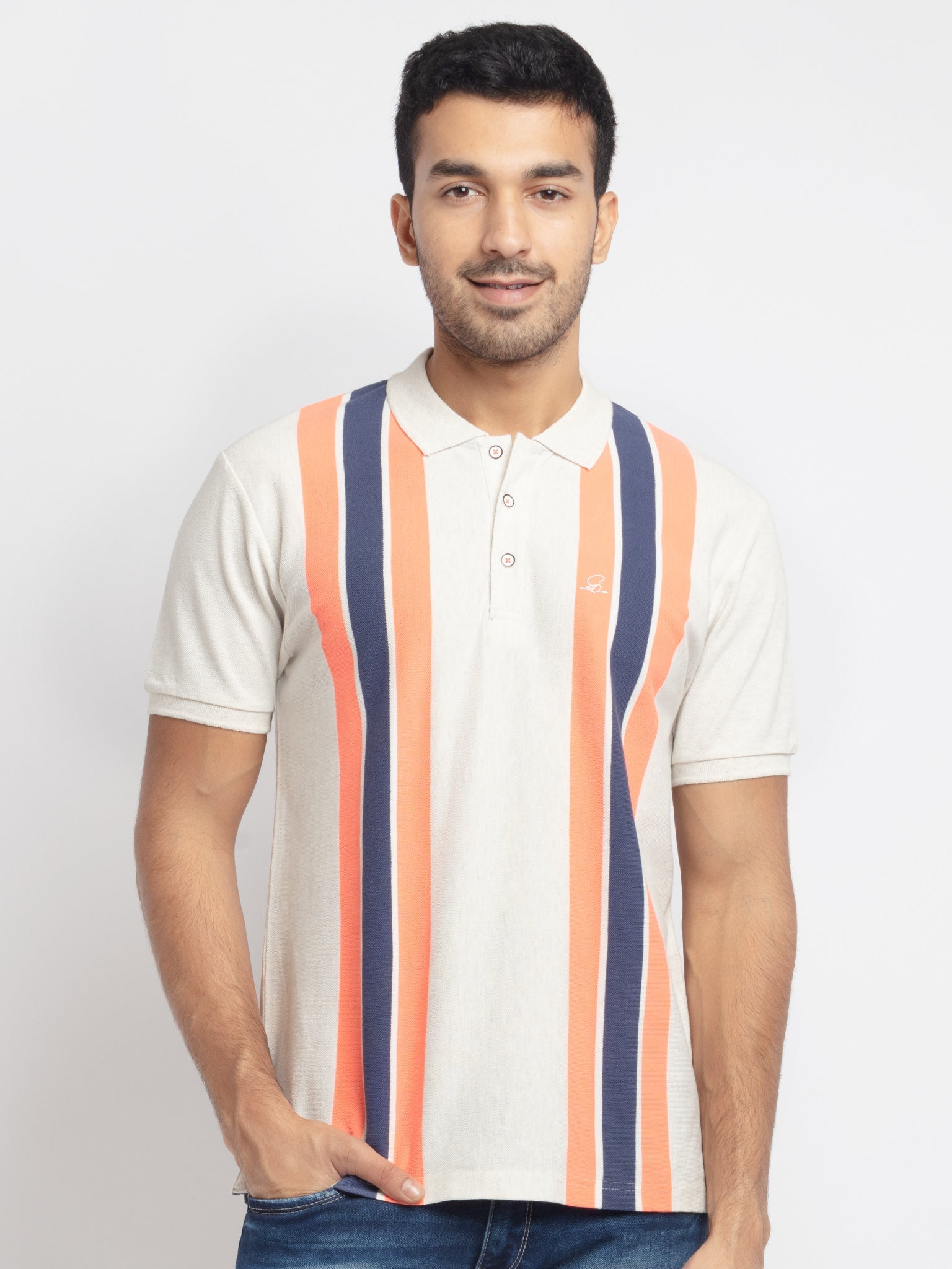 striped polo t shirt