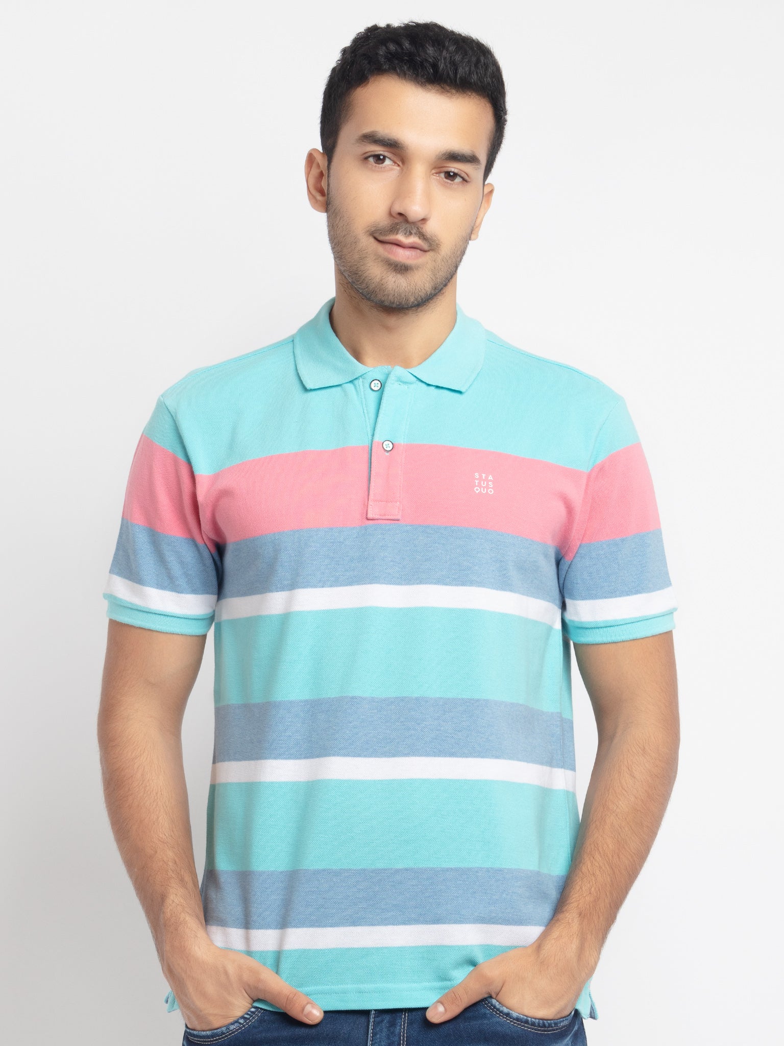 striped polo t shirt