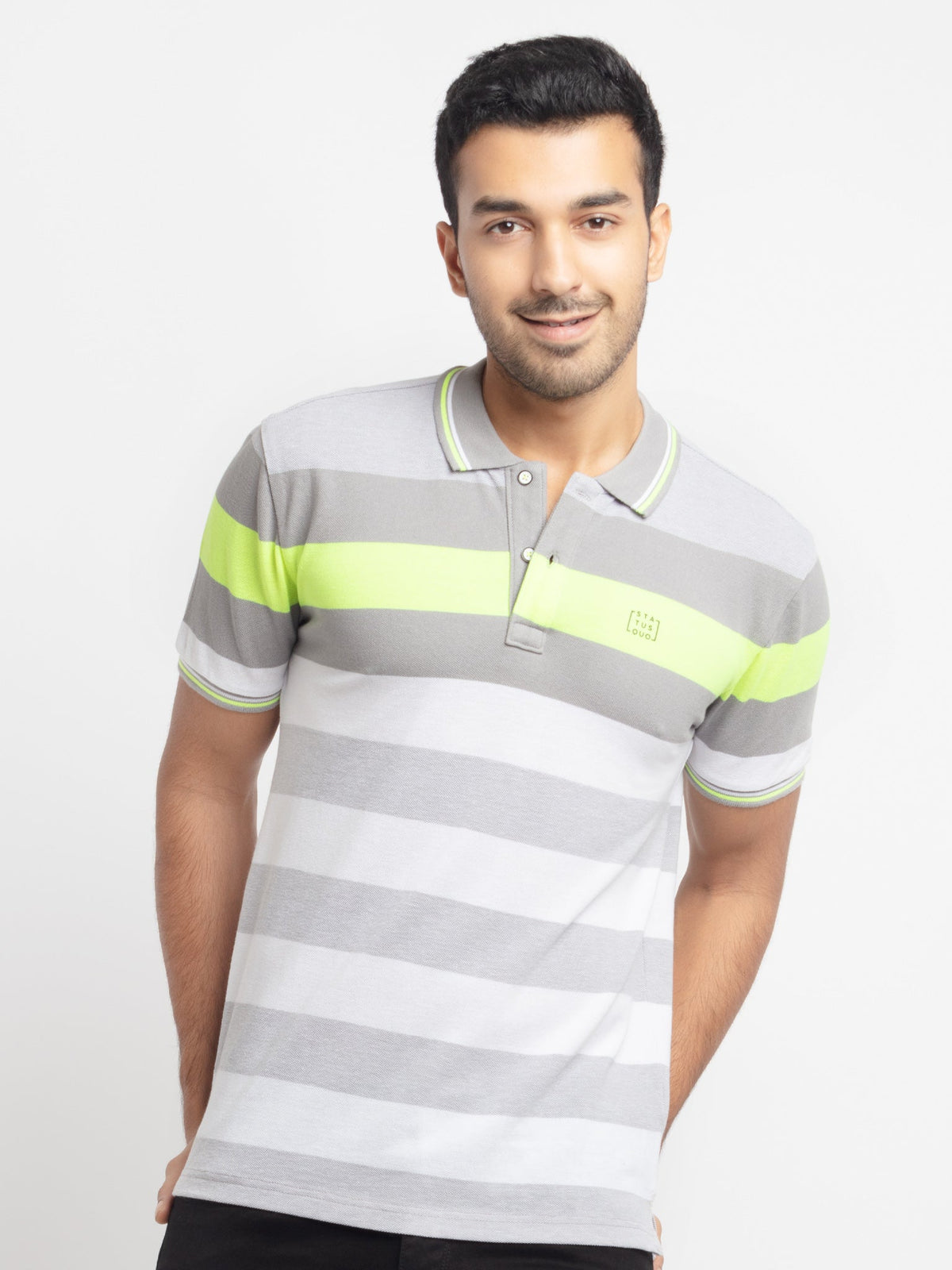 striped polo t shirt