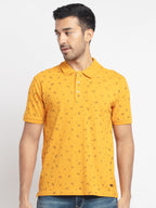 Printed polo t shirt
