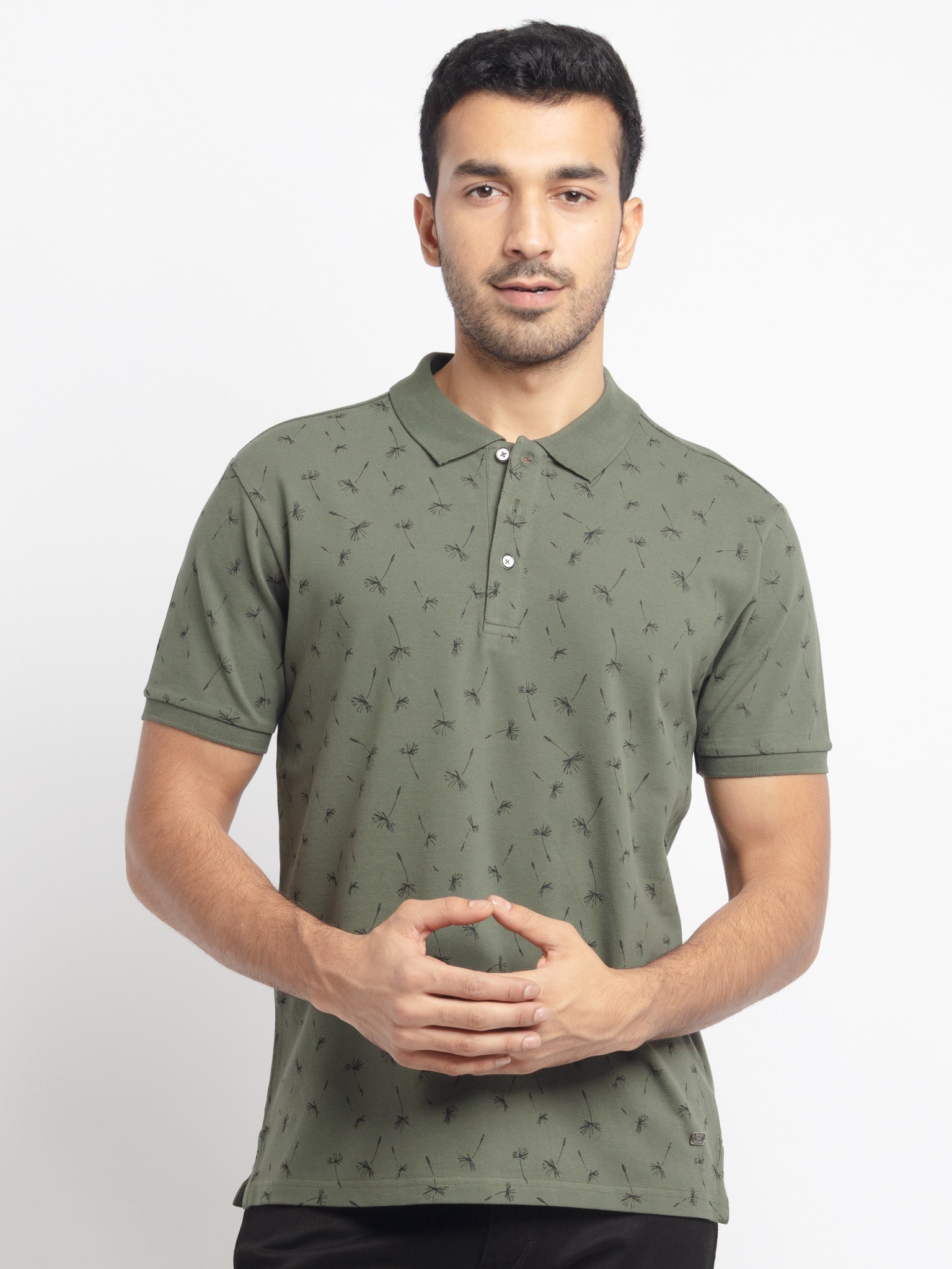 Printed polo t shirt