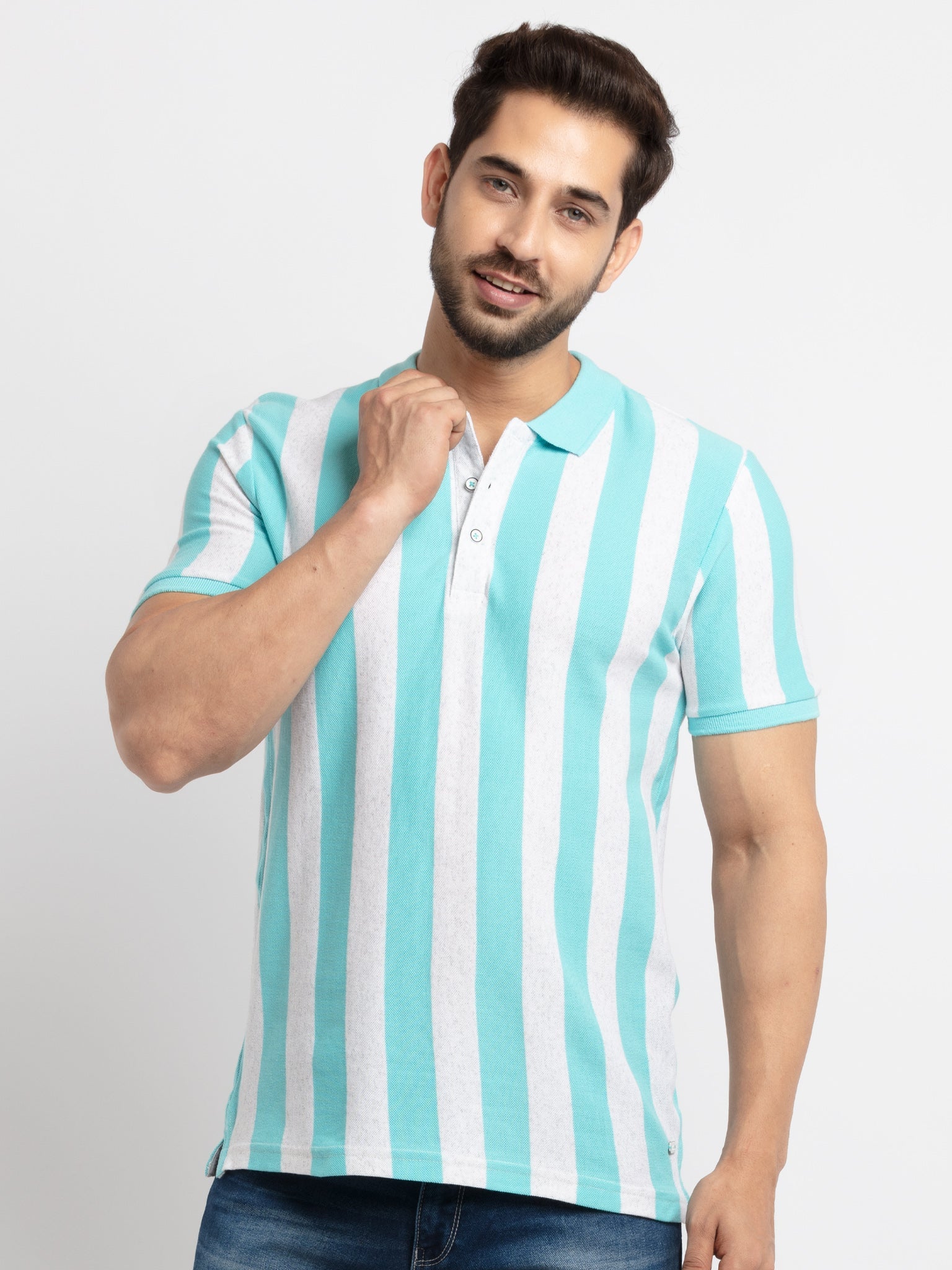 striped polo t shirt