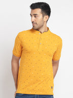 Printed polo t shirt