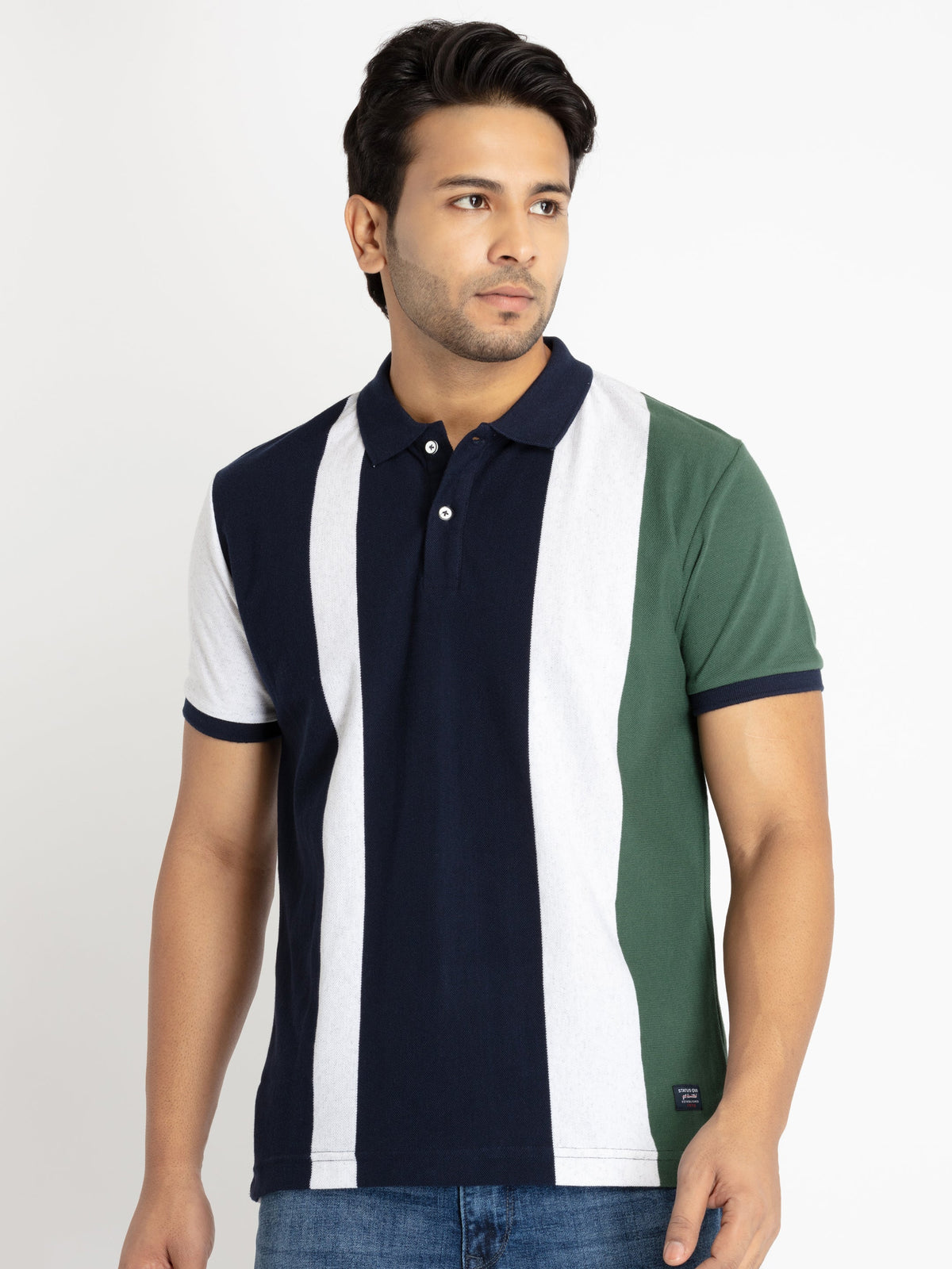 Striped polo t shirt