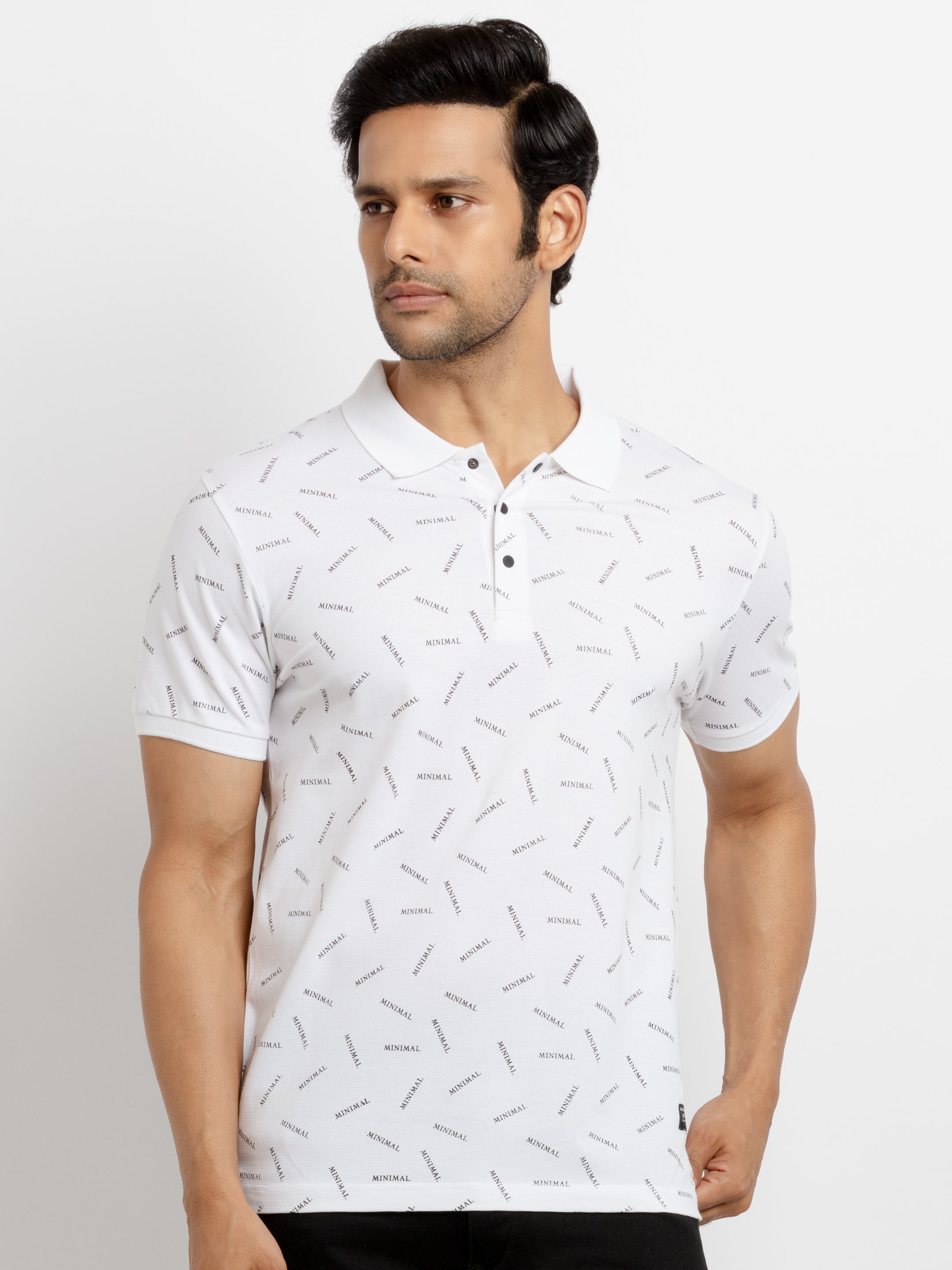 Printed polo t shirt