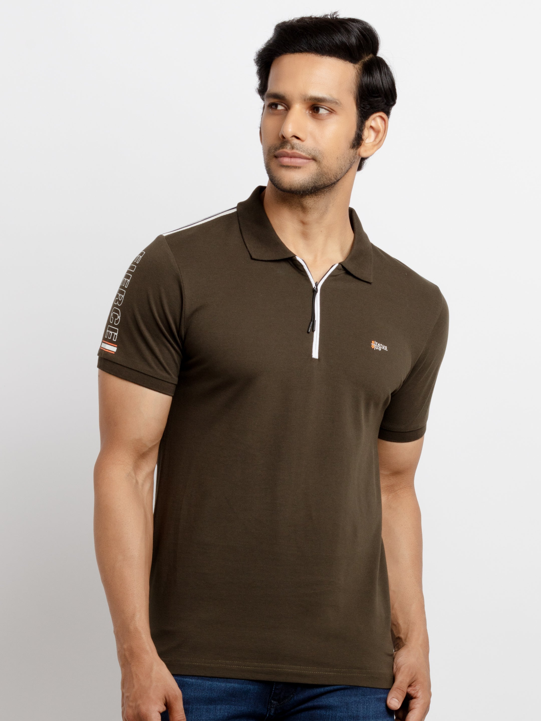 Printed polo t shirt