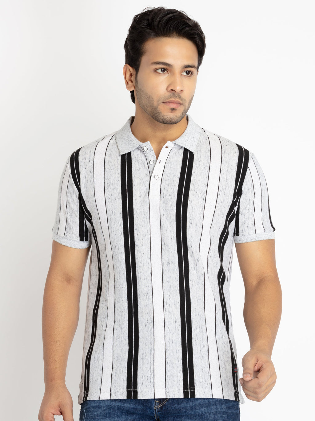 Striped polo t shirt