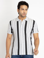 Striped polo t shirt