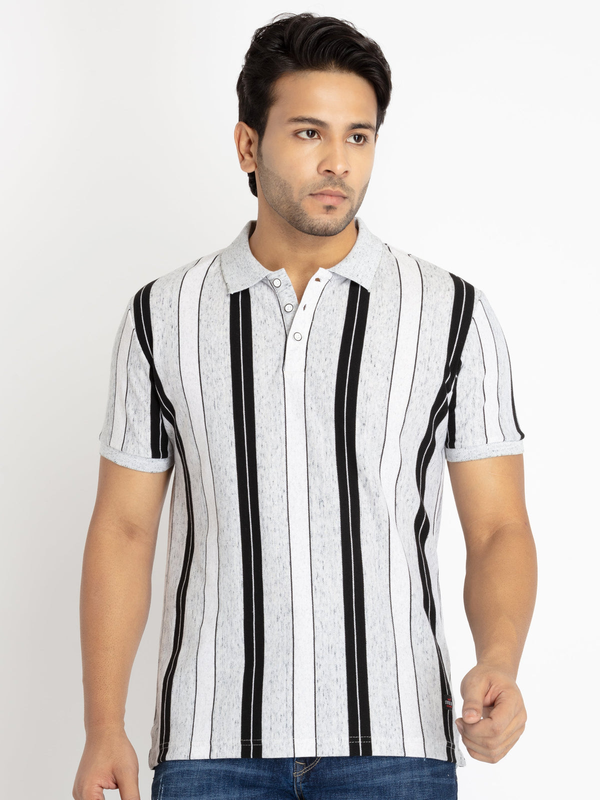 Striped polo t shirt