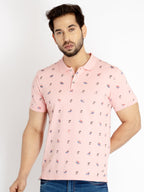 Printed polo t shirt