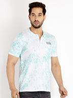 Printed polo t shirt