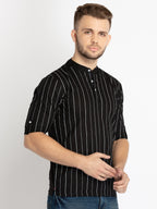 Mens Printed Henley Neck T-shirt