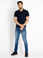 Mens Solid Polo Collar T-shirt