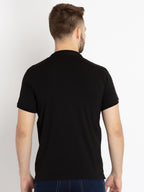 Mens All Over Printed Henley Neck T-shirt
