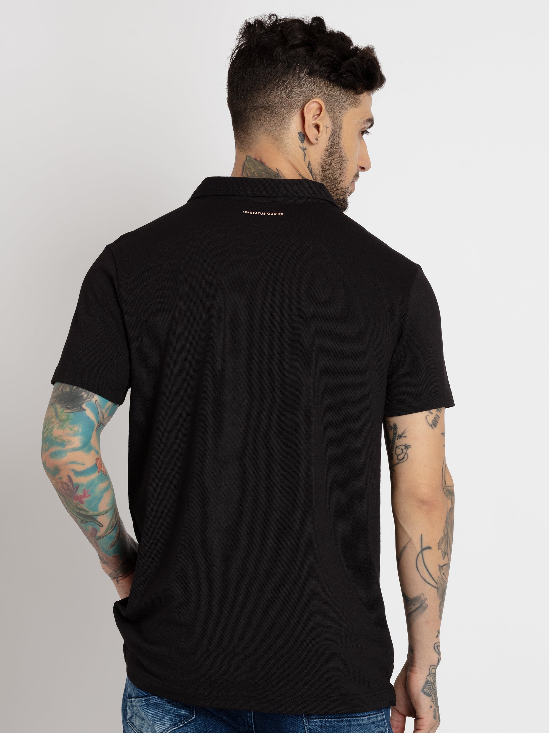 Mens Solid Polo T-shirt