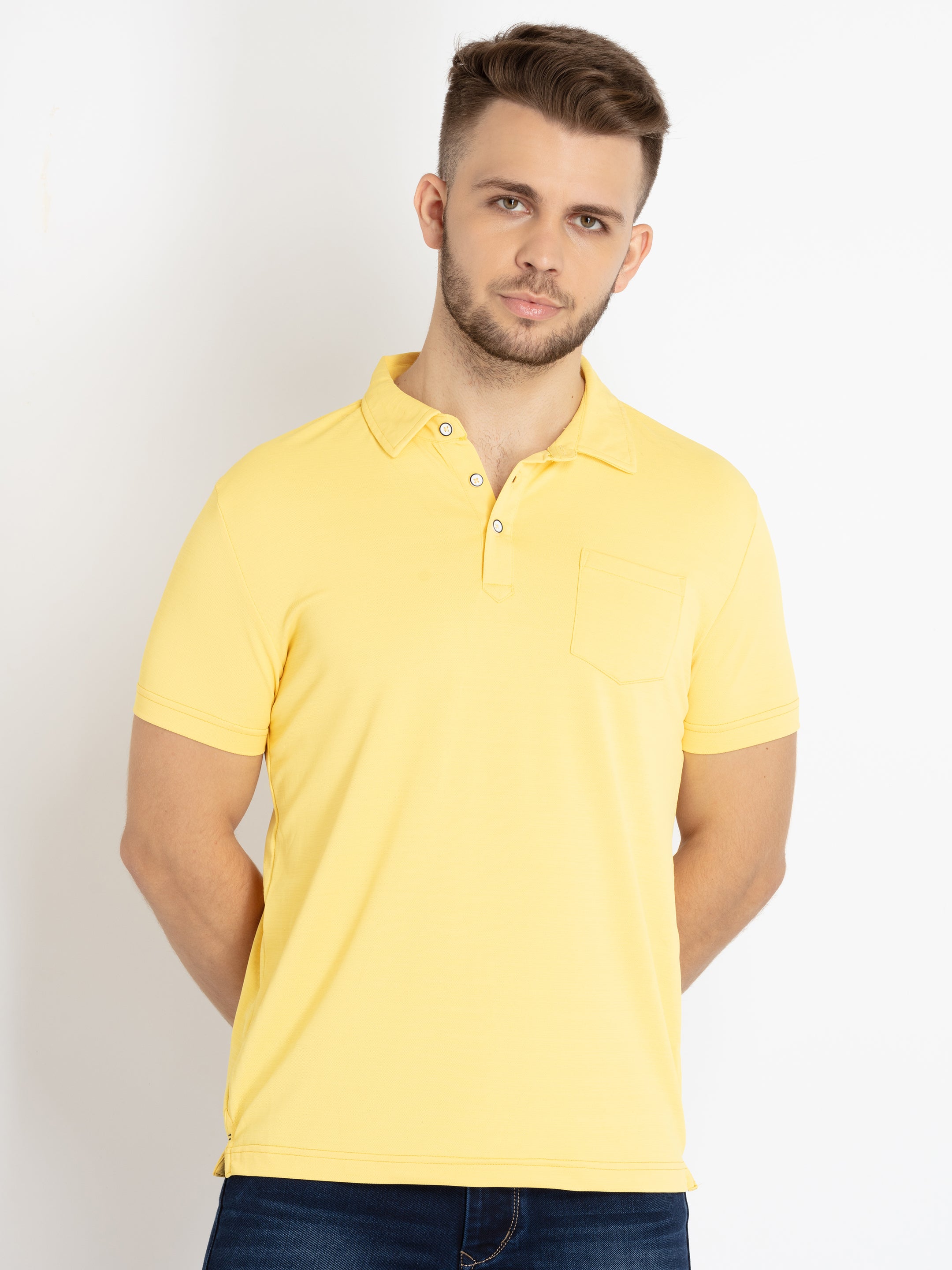 Solid polo t shirt