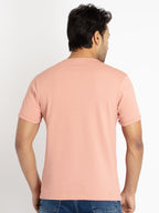 Mens Solid Henley Neck T-Shirt