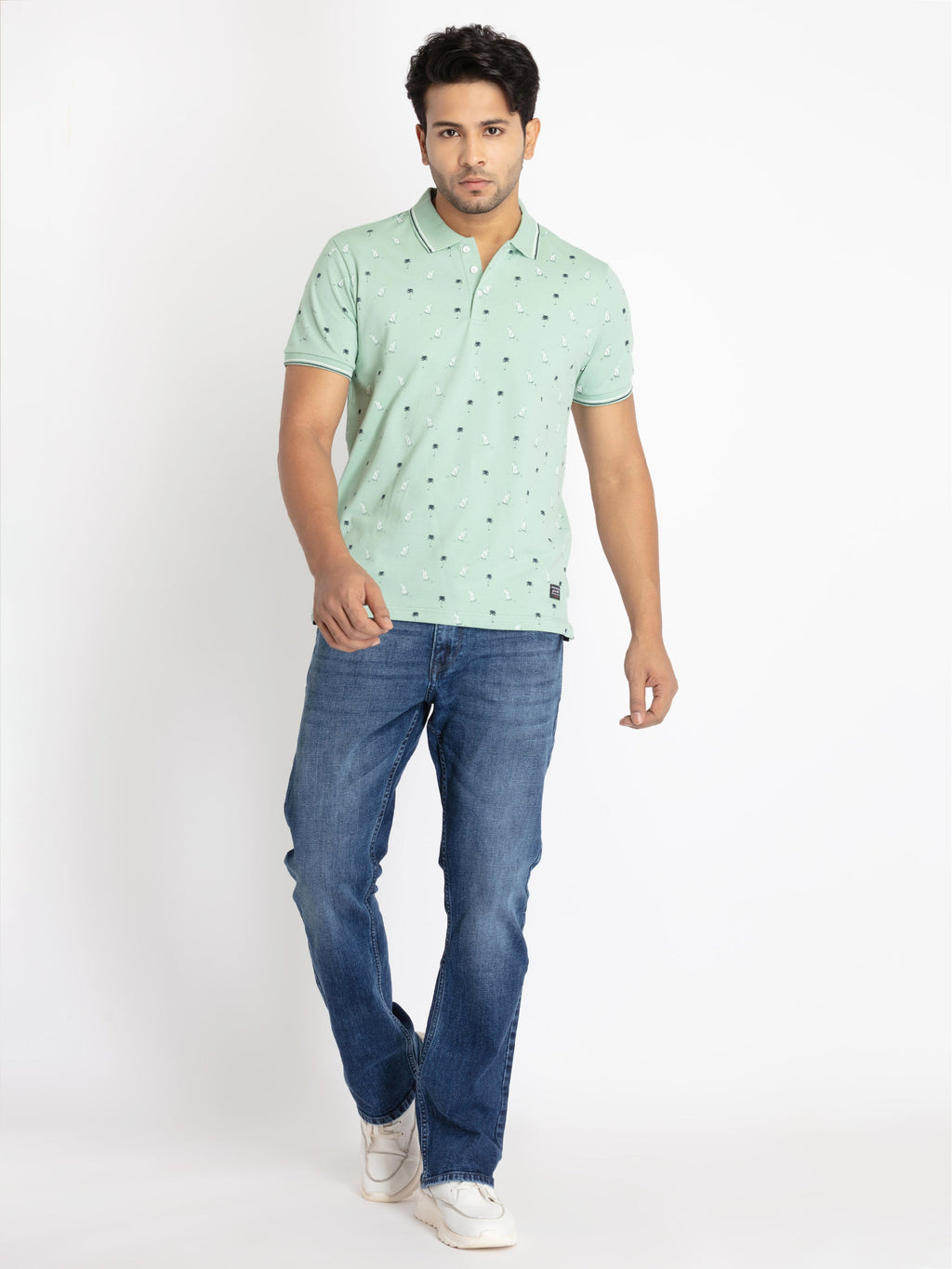 Mens All Over Printed Polo T-Shirt